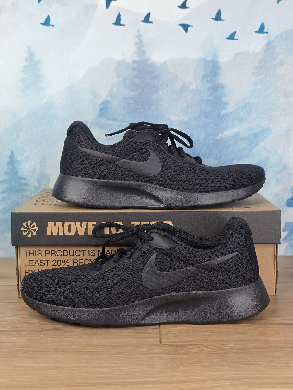 Nike Tanjun Running Shoes Black Women's 9.5 NWOT DJ6257-002